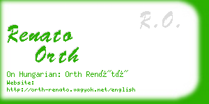 renato orth business card